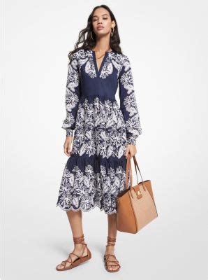 michael kors kaftan dress|Palm Eyelet Cotton Caftan .